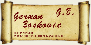 German Bošković vizit kartica